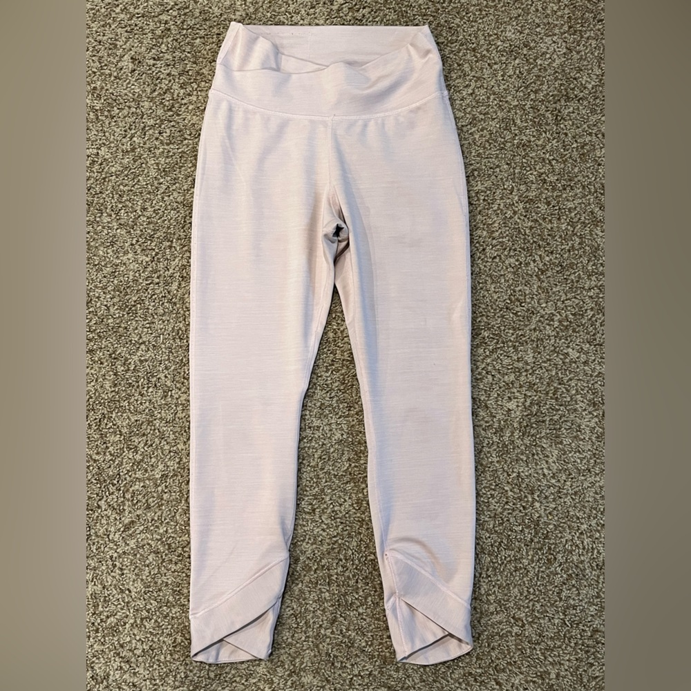 Nike yoga 7/8 length wrap crossover leggings size medium pink
